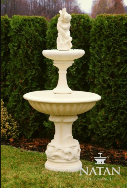 Zierbrunnen Springbrunnen Fontaine Skulptur Brunnen Dekoration Garten Teich